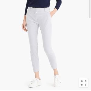 J Crew Cropped Slim Fit Seersucker Cotton pants 4.